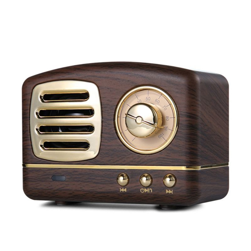 Classic Style Walnut Wooden Fm Radio Vintage Radio Retro Bluetooth Speaker