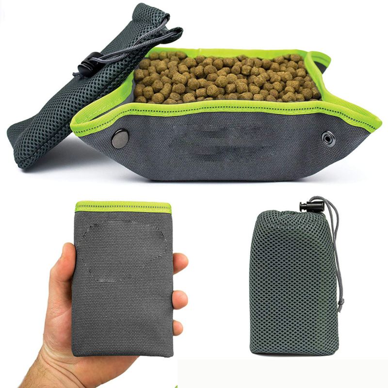 Collapsible Canvas Portable for Easy Travel, Foldable and Pocket Size for Running Walking Hiking Camping Dog Bowls