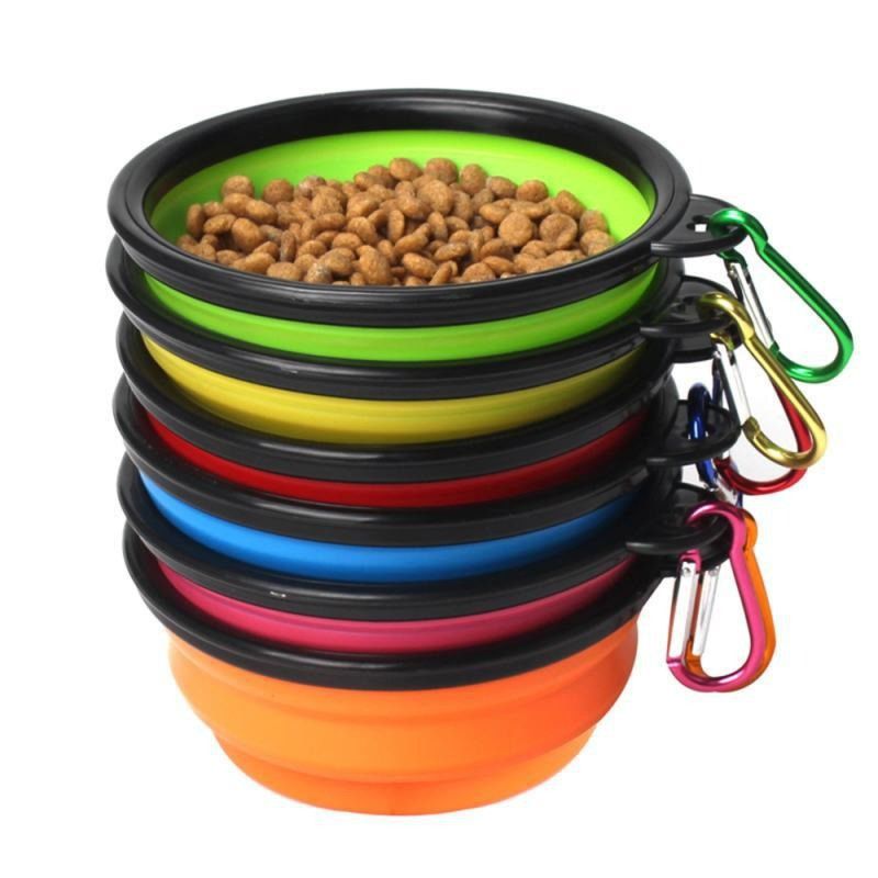 Collapsible Dog Bowl Foldable Expandable Cup Dish for Pet Cat Food Water Feeding Portable Travel Bowl