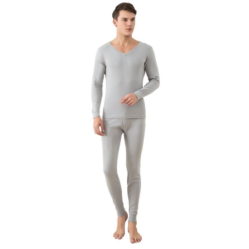 Comfortable Men's Long Sleeve V-Neck Design Cotton Thermal Clothing