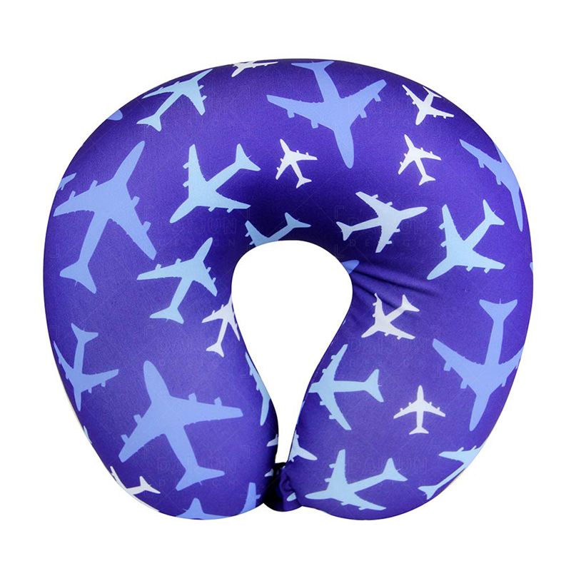 Comfortable Polyester+Spandex U Shape Memory Foam Pillow Adults Travel Neck Pillow