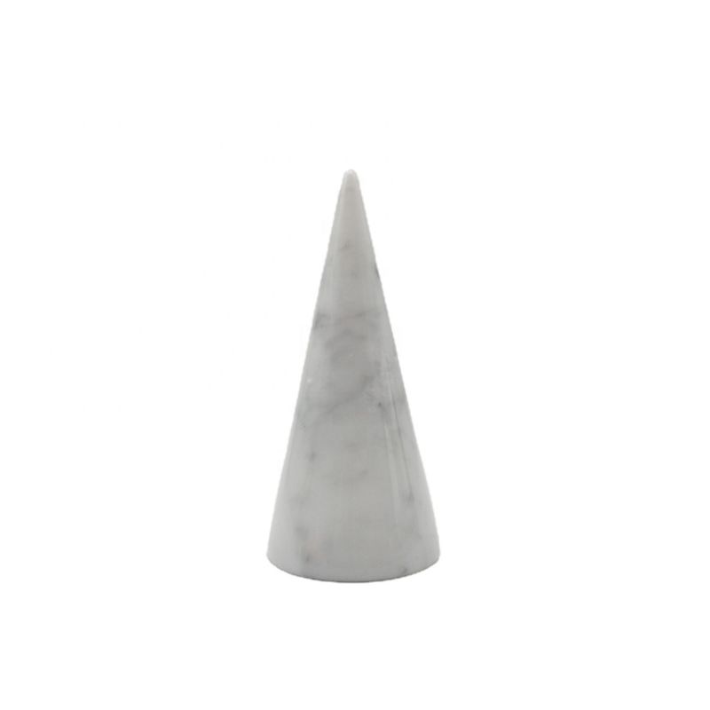 Cone Shape White Jewellery Wedding Ring Holder Display Luxury