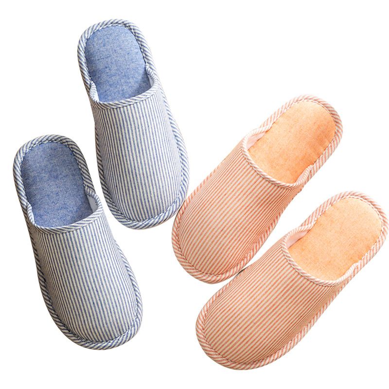 Cotton Slippers Female Autumn and Plush Indoor Household Yuzi Warm and Non-Slip Thick-Bottomed Lovers Male