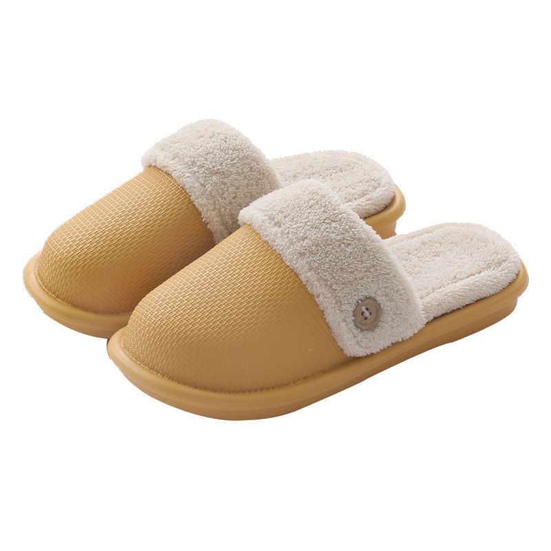 Couple Warm Cotton Slippers Household Waterproof Non-Slip Removable Slippers