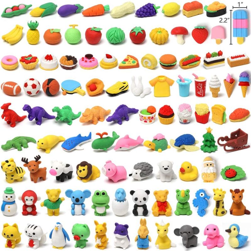 Creative 60 Pack Animal Eraser for Kids Pull Apart Eraser 3D Puzzle Eraser