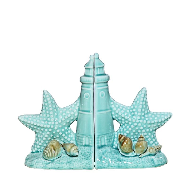 Custom made Ceramic Bookend Set- Mermaid Book end stopper