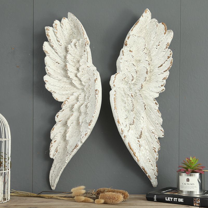 Creative Wall Decoration Angel Wings Wall Decor Cafe Hall Decoration Living Room Background Wall Hanging