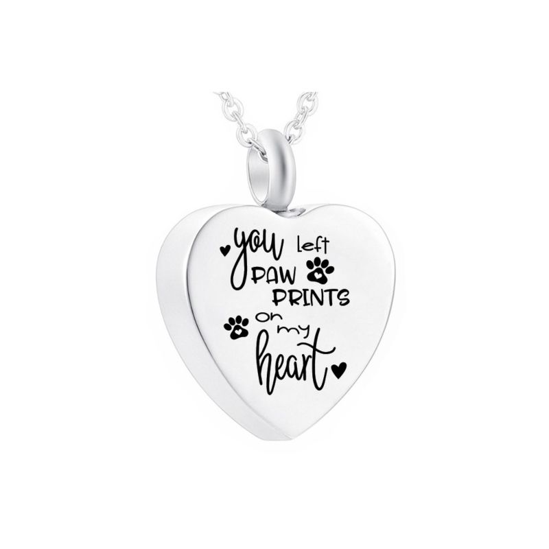 Cremation Jewelry Stainless Steel Urn Necklace Pet Ashes Souvenir Ashes Jewelry Cremation Urn with Filling Kit