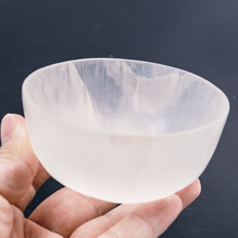 Crystal Carved Selenite Bowl Crystals Carvings for Decoration