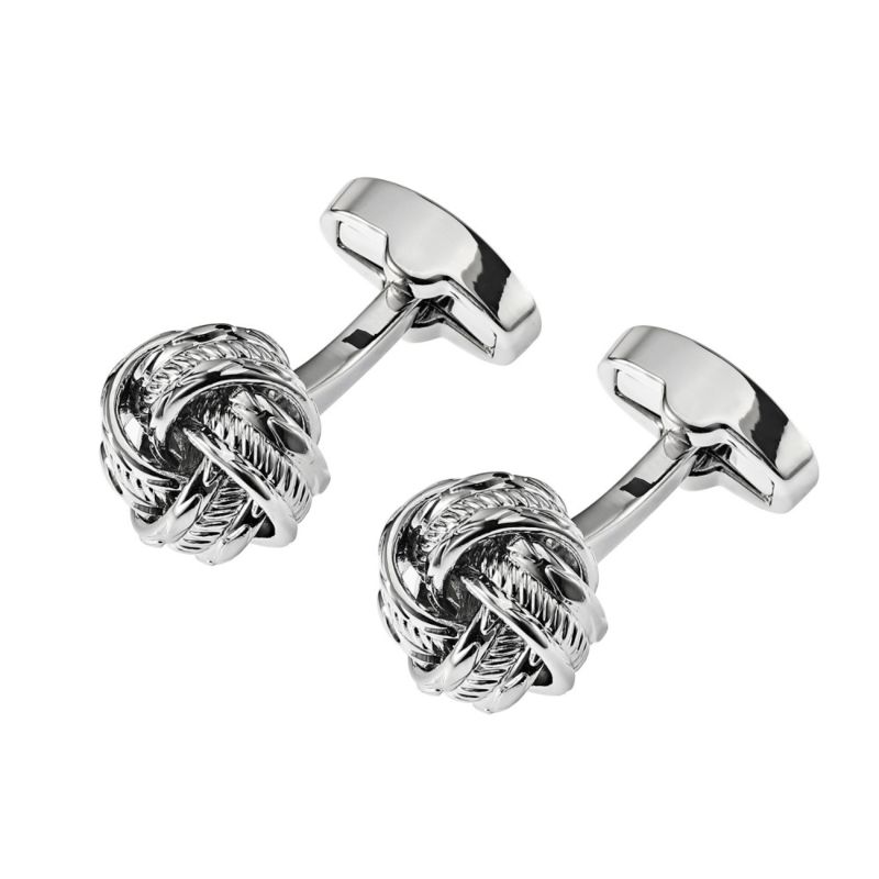 Cufflinks Novelty Knot Cufflinks Silver Color Men's Jewelry Classic Cuff Link for Shirt