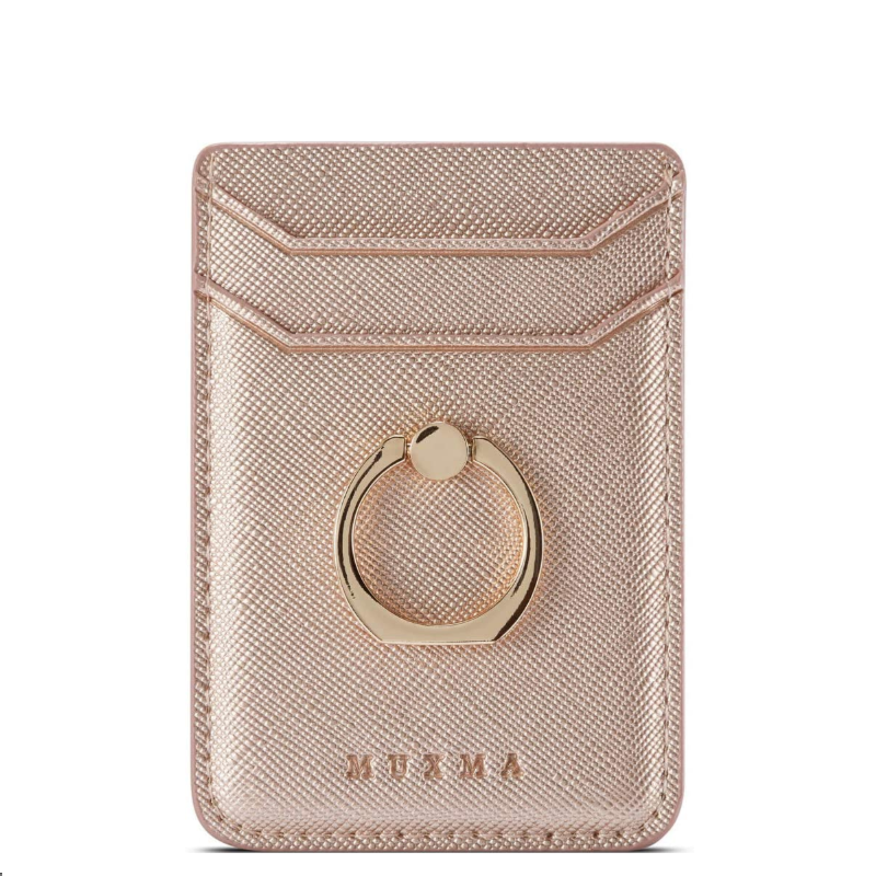 Customise Rose Gold Phone Ring Card Holder Adhesive Stick Credit Card Wallet