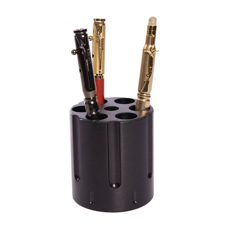 Customized Cnc Machining Black Anodized Aluminum Rotating Pen Holder