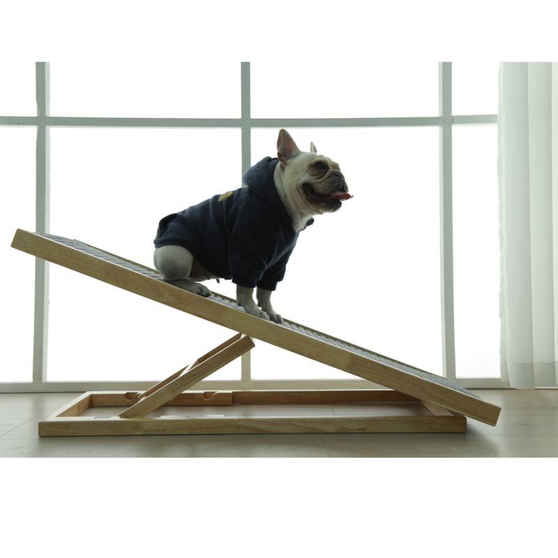 Customized Height Adjustable Wood Dog Ramp Foldable Pet Stairs Parra Perros Wooden Fold Car Pet Dog Ramps