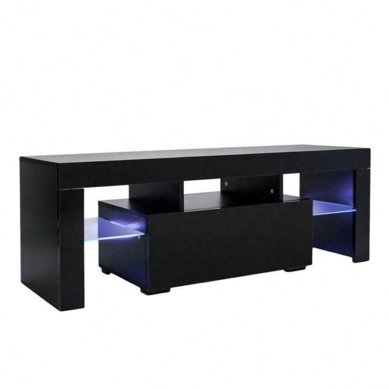 Customized High Gloss Mdf Wooden Rectangular Modern Living Room Furniture Tv Unit Stand