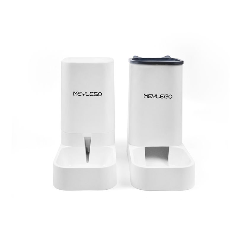 Customized Logo Plastic Auto Dog Cat Feeding Bowls Pets Food Water Drink Dispenser Automatic Pet Feeder