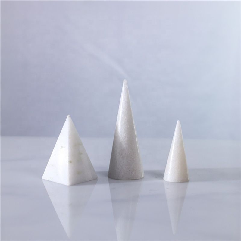 Customized Luxury Popular White Marble Jewelry Ring Display Ring Holder Ring Display Stand Set Home Decor