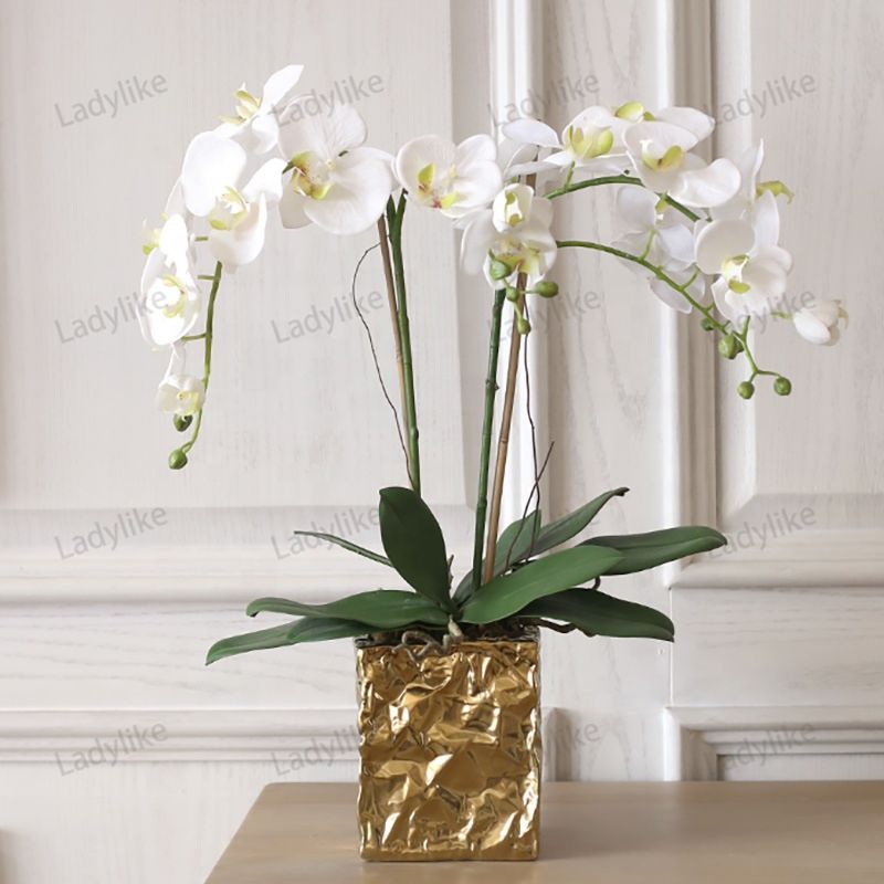 Design Artificial in Pot Uk Phalaenopsis Orchid Silk Flower