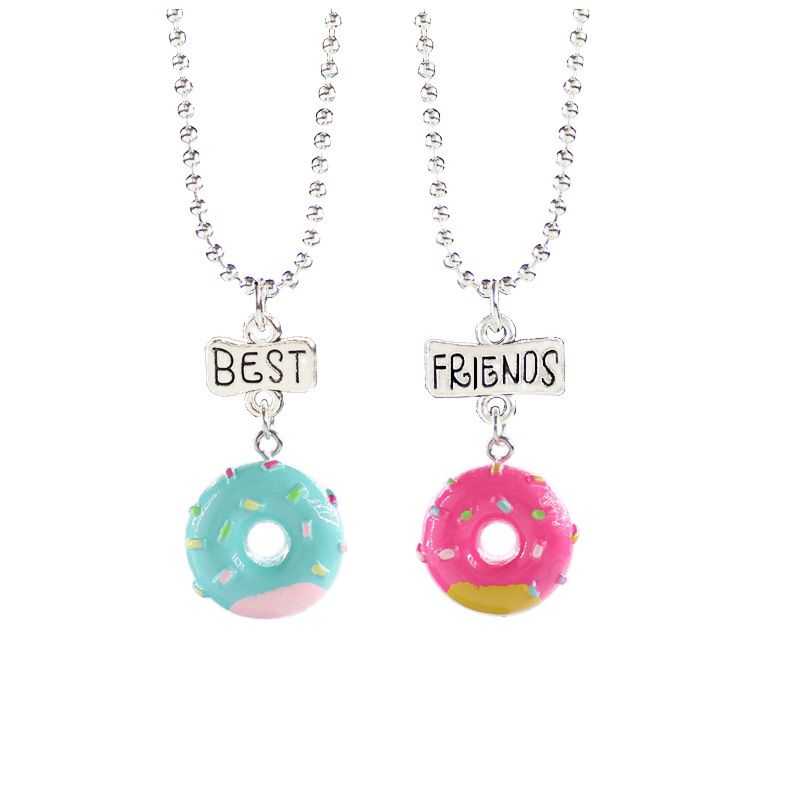 Design Children Necklace Jewelry for Kids Donuts Cute Friends Necklace for Girls Candy Jewelry