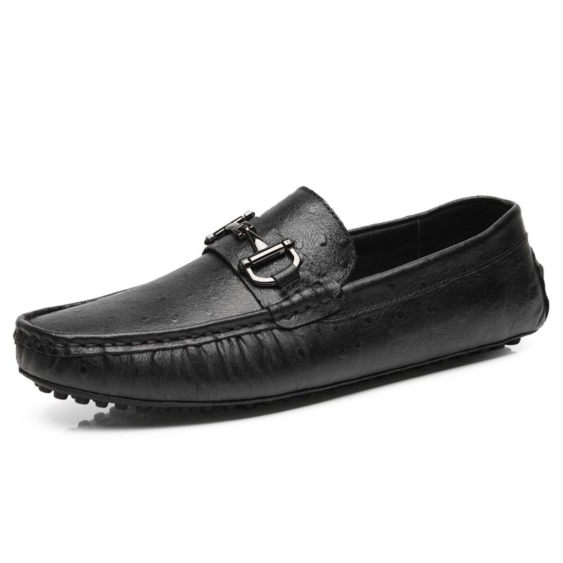 Design Cow Leather Men Loafer Breathable Insole Soft Rubber Outsole Genuine Leather Casual Shoes