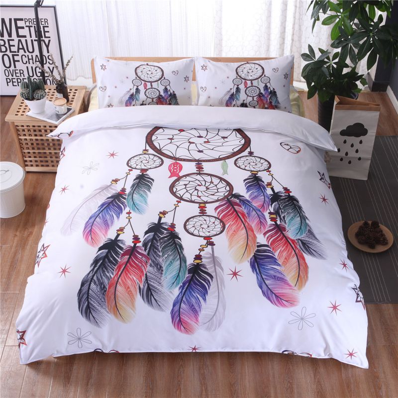 Design Dreamcatcher Bed Sheets 3D Digital Print Bedding Set 100% Cotton Duvet Cover Set