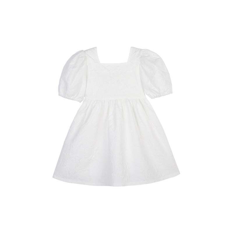 Design Girl Princess Dress Cotton Korean Dress White Baby Casual Dress