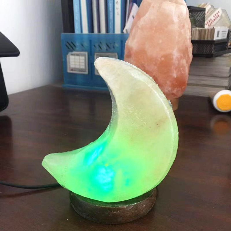 Design Himalayan Mini Moon Usb Rock Crystal Salt Lamp Orange Light Healthy 100% Authentic Natural Premium and Fine