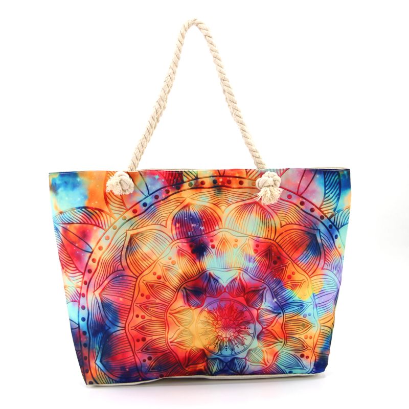 Design Item Cotton and Polyester Large Size Hand Bag Tote Beach Bag