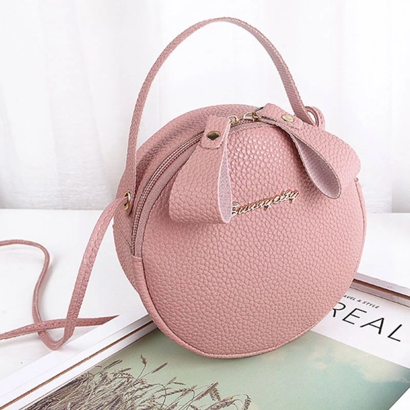 Design Women round Bag Leather Women's Circular Crossbody Shoulder Messenger Bags Ladies Purse Female Bolsa Handbag