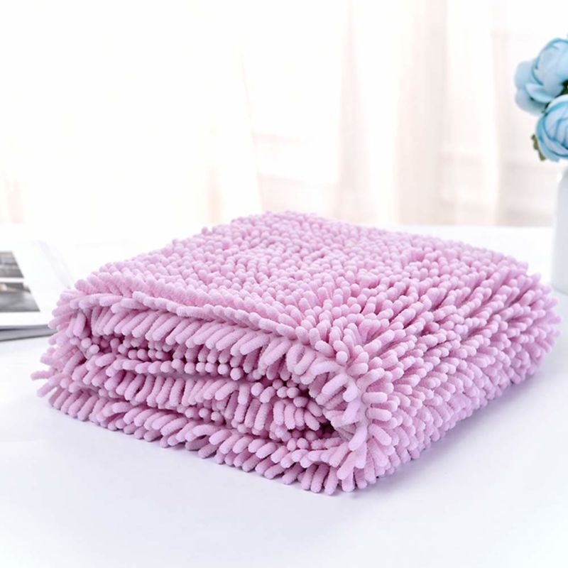 Designed for Indoor and Outdoor Use Quick Drying Chenille Fabric Pet Bath Dryer Large Dog Shammy Towel