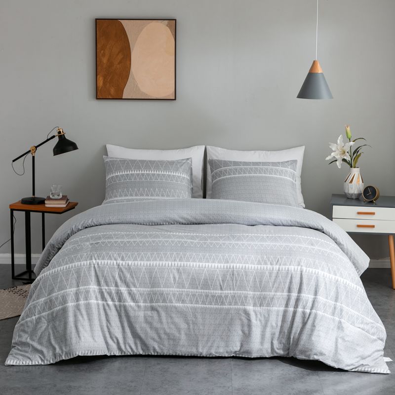 Designer 3 in 1 King Size Microfiber Quilt Bedding Set Luxury