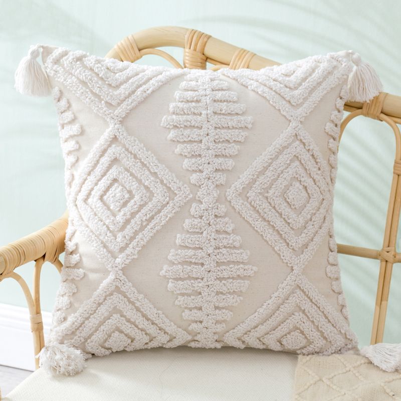 Direct Woven Nordic Tufted Cushion Cover 18*18'' Macrame Boho Pillow Cover Home Decor Bohemia Cushion Cover