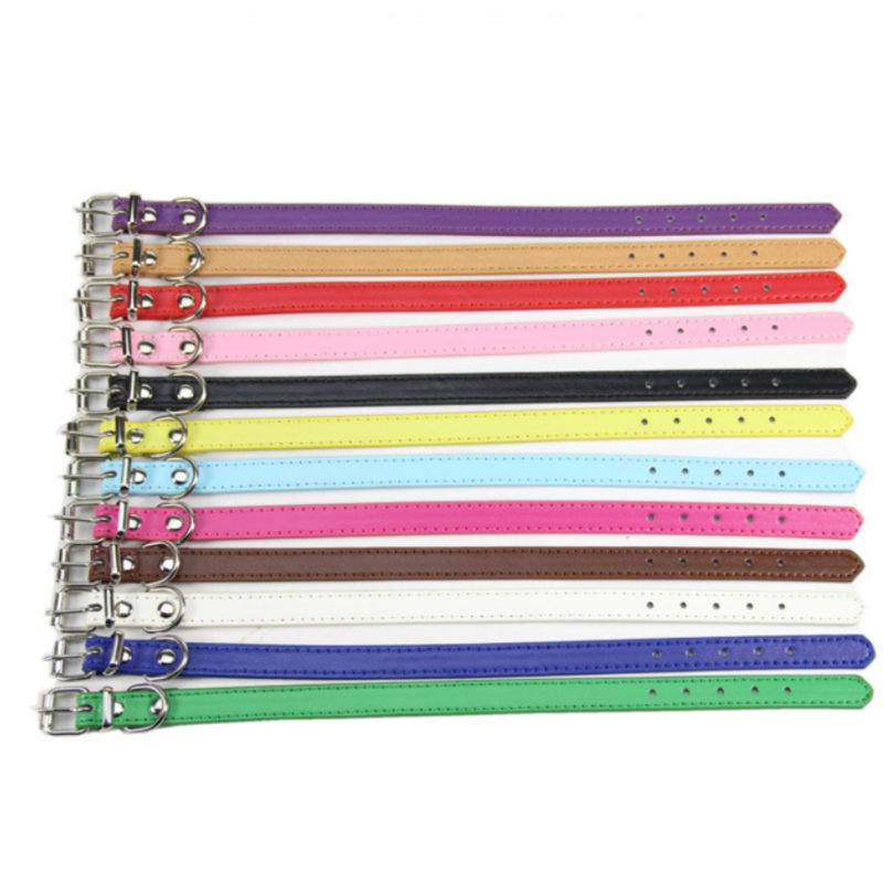 Dog Cat Pu Leather Collars Varies Colors and Size Available