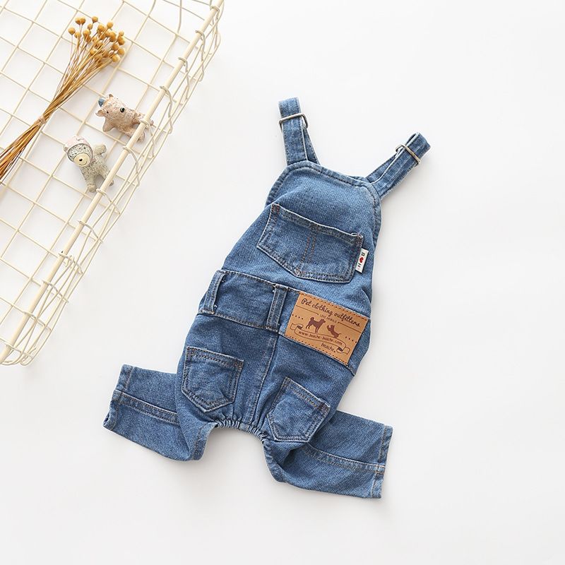 Dog Jeans Clothes Dog Clothing Denim Overalls Puppy Pet Cat Outfit Jumpsuit Vest Clothing