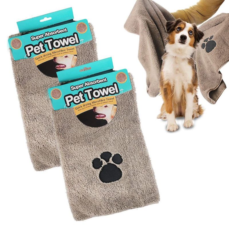 Dog Towelsuper Absorbent Quick Drying Dog Bath Cleaning Towel Embroidered Logo Microfiber Pet Towel