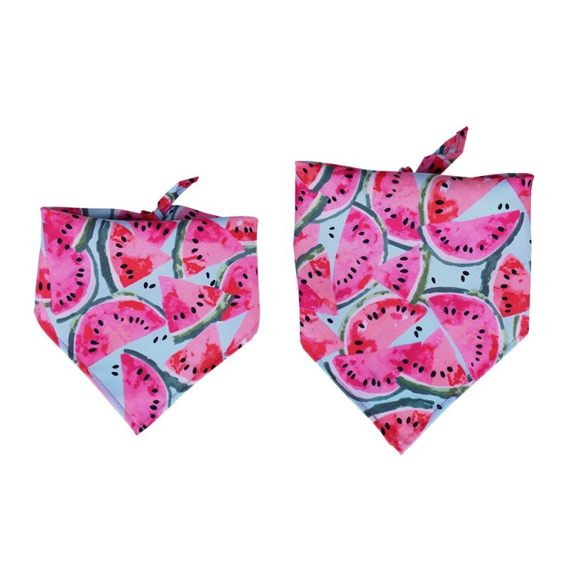 Donut Fruit Pattern Pet Dog Scarf Bibs Triangle Bandana for Dog Pet Puppy