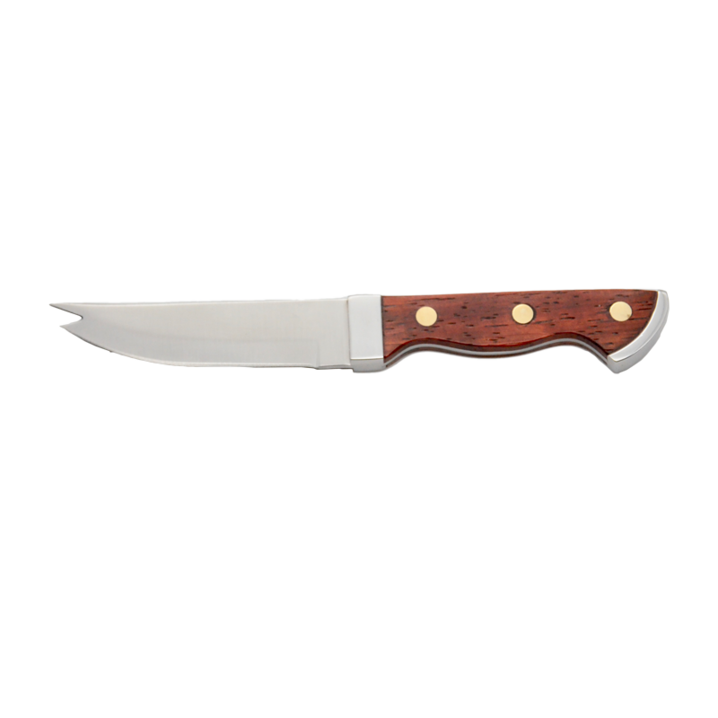 Double-Tipped End 7 Inch Stainless Steel and Acacia Wood Kitchen Cocktail Bartender Knife