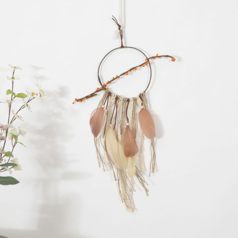 Dropshipping Wall Hanging Decoration Dream Catcher Handmade Feather Dream Catchers