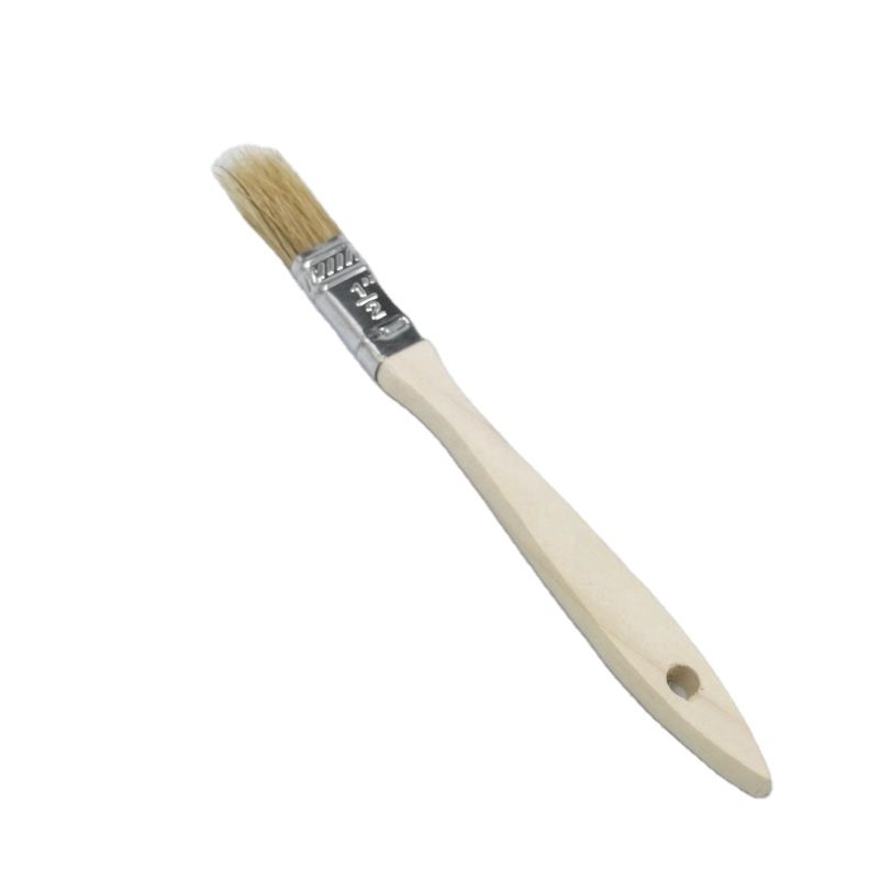Durable Economic 100% Natural Bristle 1/2 Inch Chip Wooden Handle Paint Brush