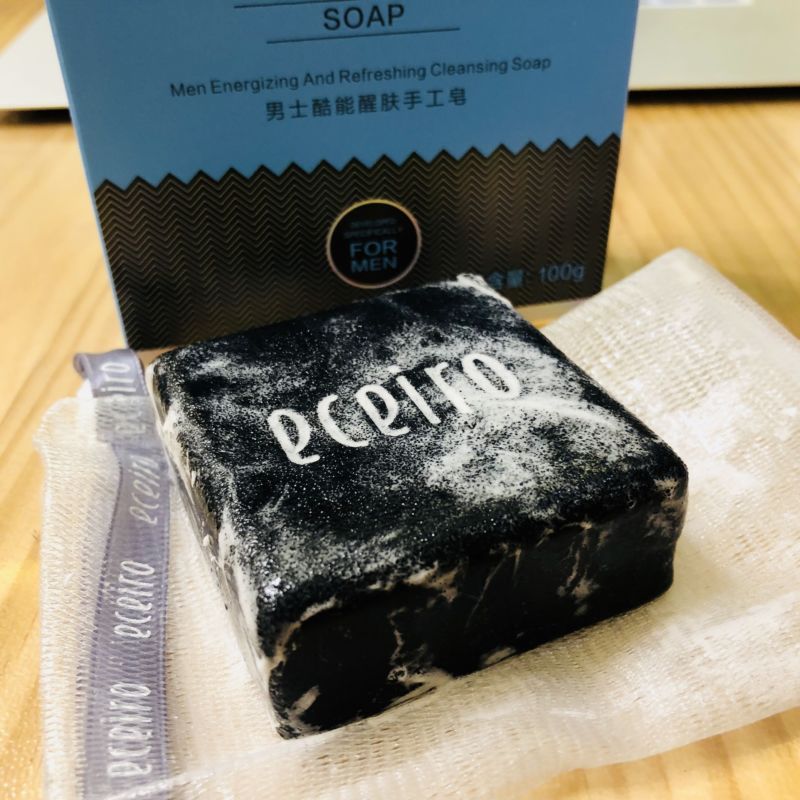 Eceiro Men Energizing and Refreshing Cleansing Soap Bamboo Charcoal