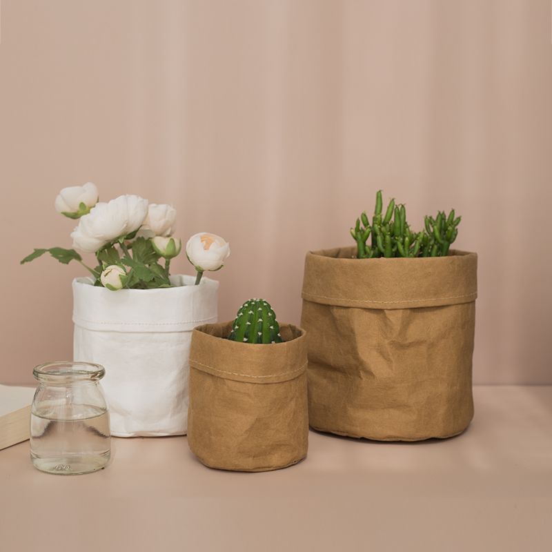 Eco-Friendly Krft Paper Washable Nordic round Flower Pot Holder