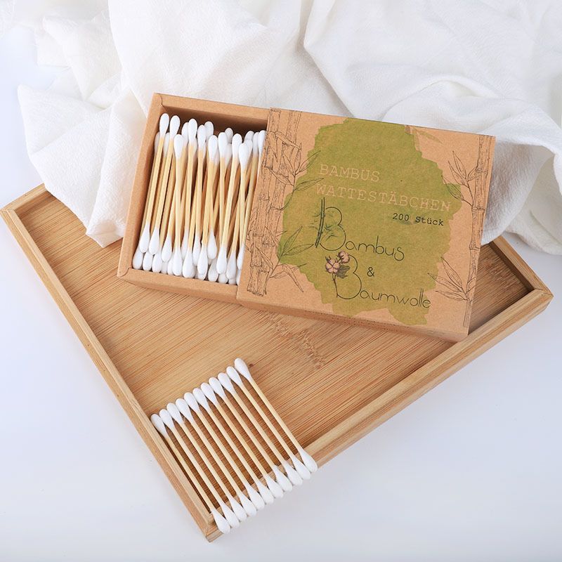 Eco Friendly Bamboo Cotton Ear Swab Bamboo Cotton Buds