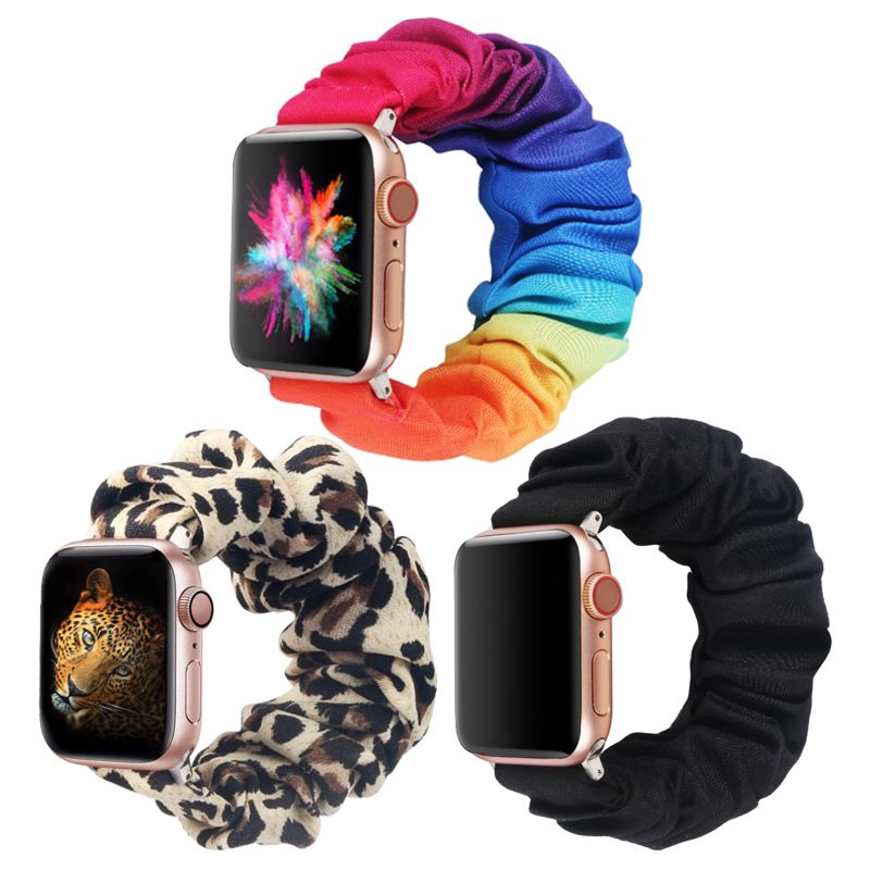 Elastic Scrunchy Band for Apple Watch, Wrist Replacement Strap Scrunchie Watch Band for Iwatch 44Mm 38Mm