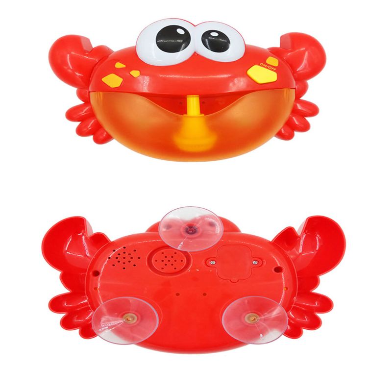 Electric Bubble Crab Machine with Music Baby Bath Bubble Toy Bubble Blower