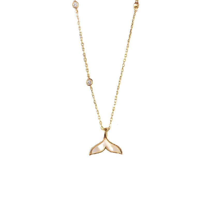 Elegant Luxury Minimalist Dainty Jewelry 925 Sterling Silver Shell Mermaid Pendant Extension Chain Necklace for Women