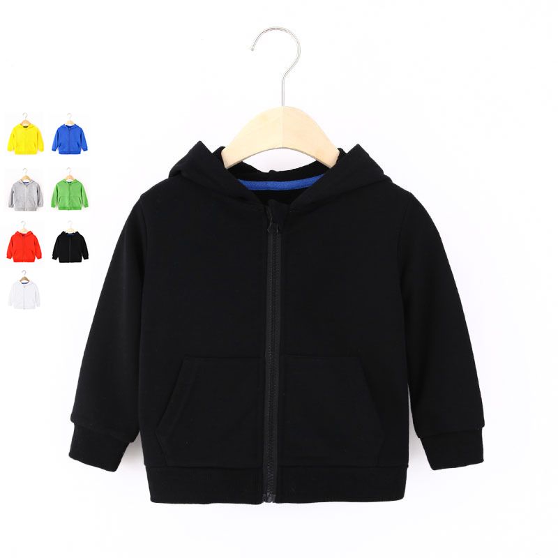 Embroidery 100% Cotton Kids Hoodies Sweatshirt Zip up Hoodie for Kids