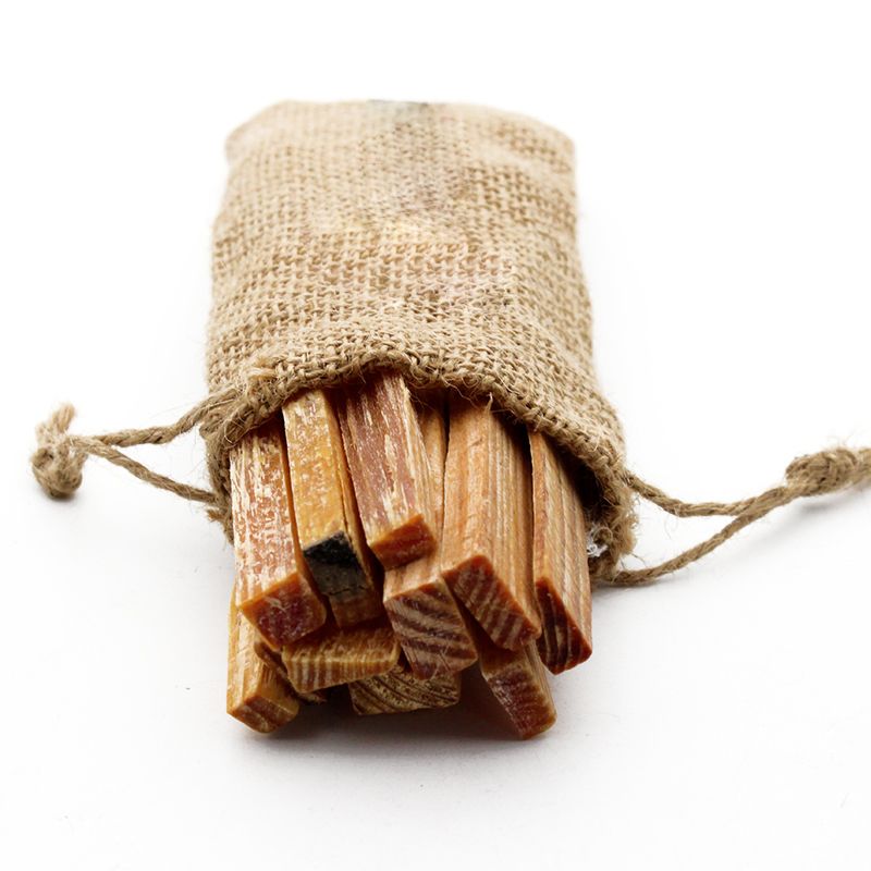 Emergency Tools Natural Fatwood Stick Camping Wood Stove Fire Starter with Burlap Carrying Bag