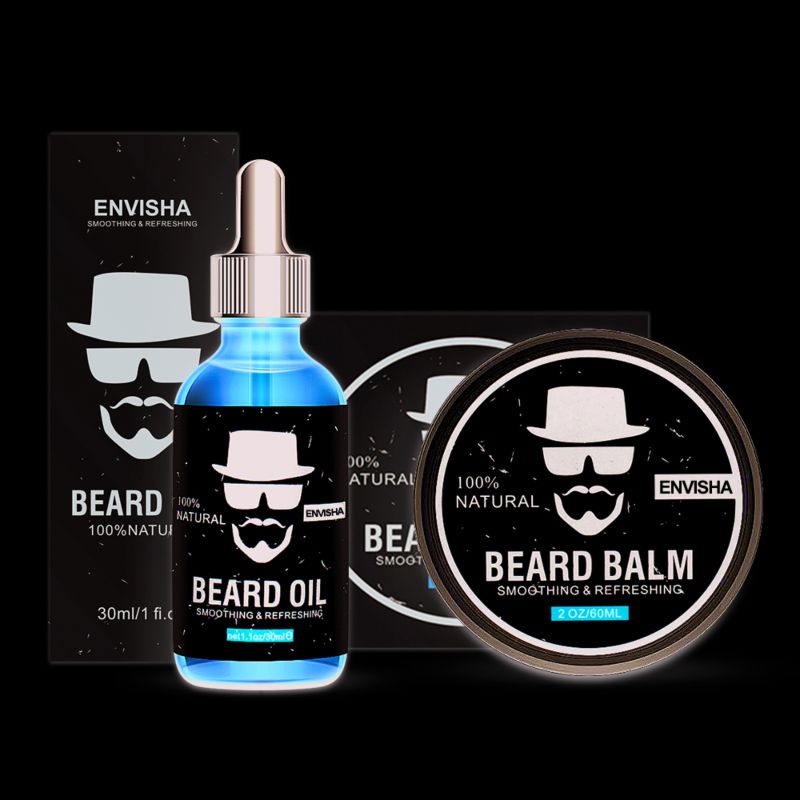 Envisha Beard Care Product Private Label Organic Men Beard Growth Oil and Beard Balm