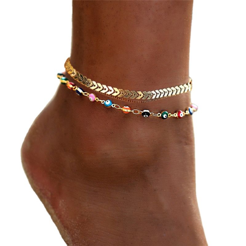 European Simple All-Match Alloy Pendant Anklet Jewelry