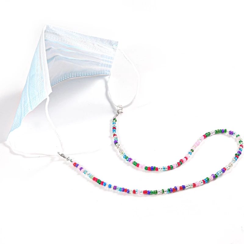Facemask Lanyard Chain Eyeglass Holder Pearls Beaded Masking Lanyard for Women Glasses