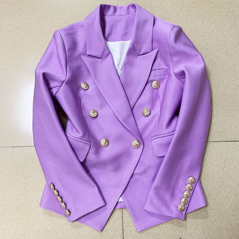 Fancy Purple Formal Office Designers Stylish High Street Ladies Button Women's Suit Coats
